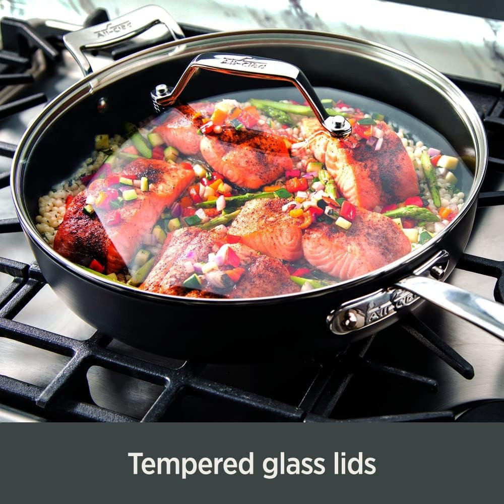 image:imageAll Clad Essentials Nonstick Cookware Glass Lid 12 inchStainless Steel