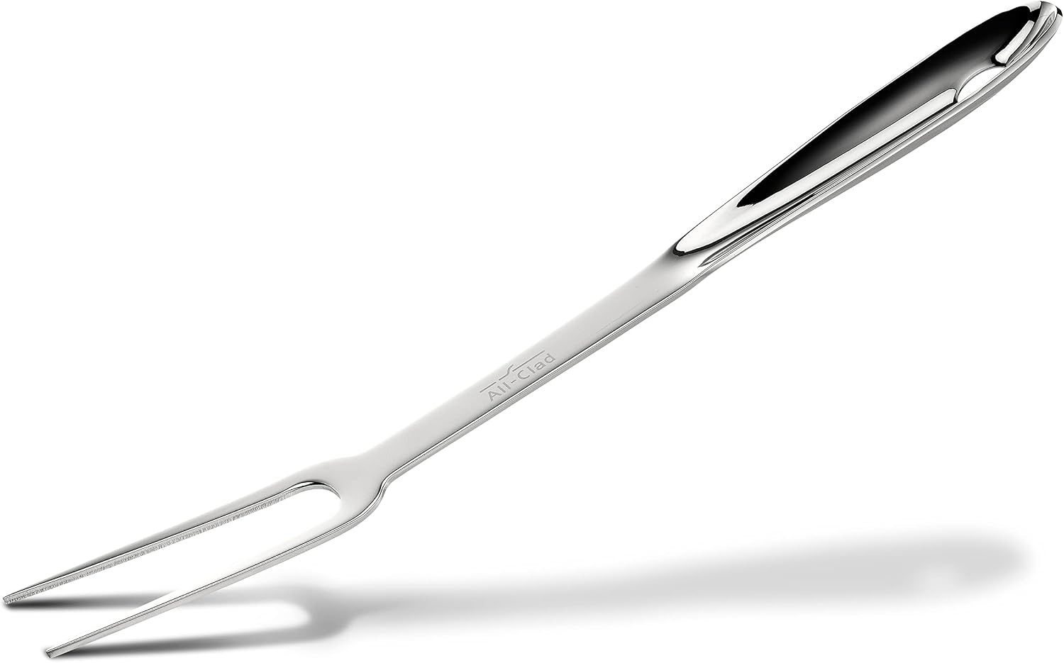 image:imageAllClad 5Piece Stainless Steel Kitchen Utensil Set Includes Ladle Solid Spoon Slotted Spoon Turner amp Storage Caddy HeavyGauge Ergonomic Dishwasher Safe Silver5Piece Pack of 2