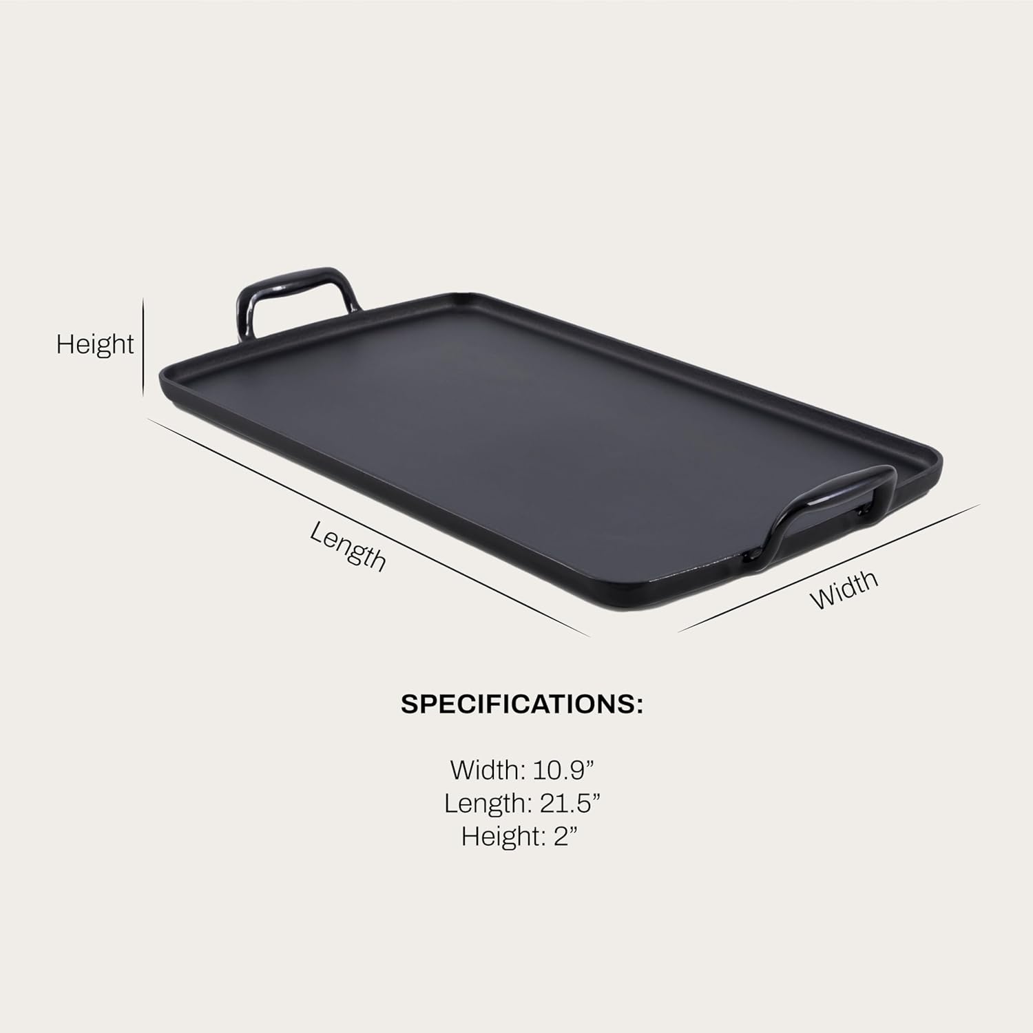 image:imageAllClad Cast Iron Skillet 12 Enameled Cast Iron Pan with Lid Enamel Coating Grill Oven Safe up to 650F amp Compatible with All Stovetops Gas Electric amp Induction EasyClean Frying Pan Black248 x 125 x 3