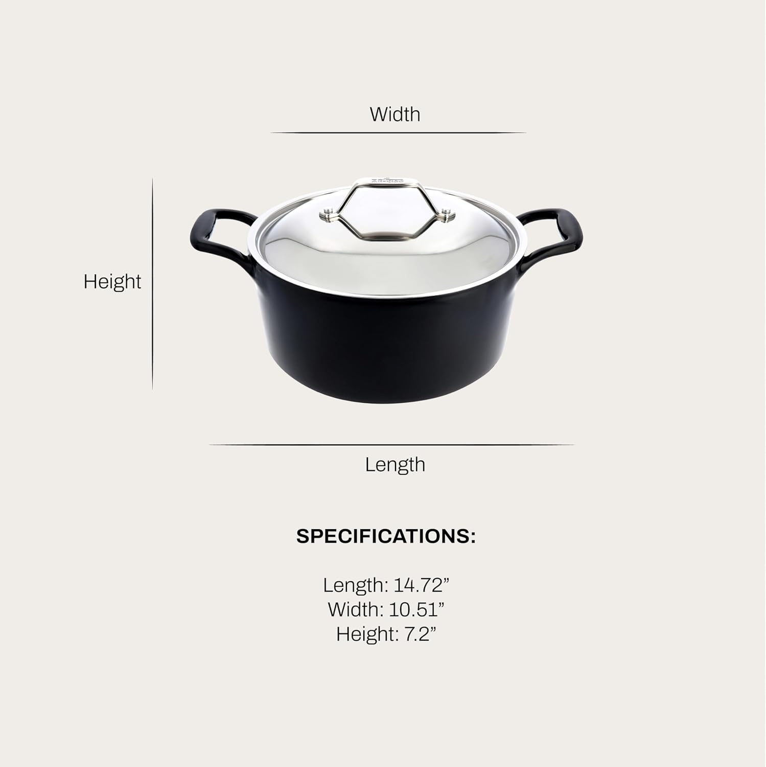 image:imageAllClad Cast Iron Skillet 12 Enameled Cast Iron Pan with Lid Enamel Coating Grill Oven Safe up to 650F amp Compatible with All Stovetops Gas Electric amp Induction EasyClean Frying Pan Black6 Quart
