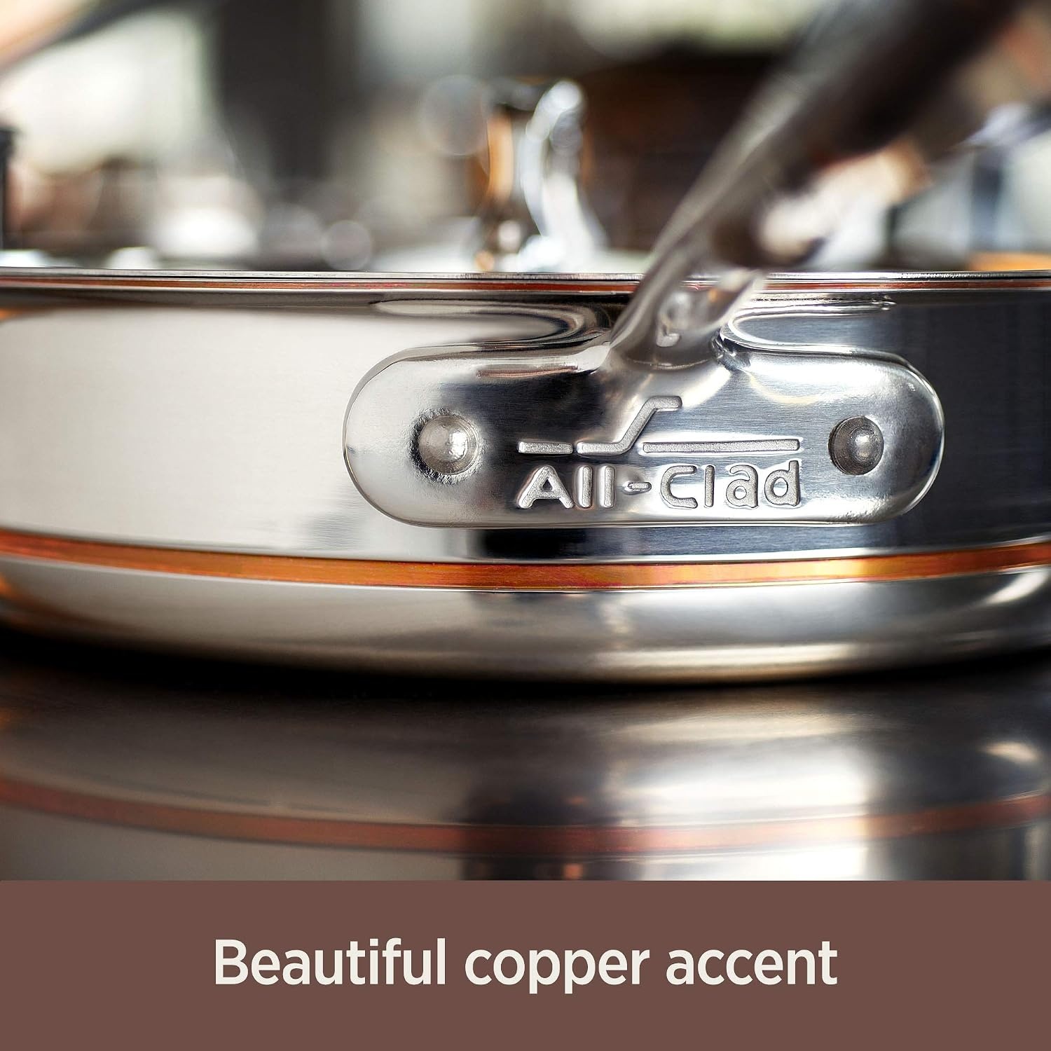 image:imageAllClad Copper Core 5Ply Stainless Steel Cookware Set 7 Piece Induction Oven Broiler Safe 600F Pots and Pans Silver14Piece