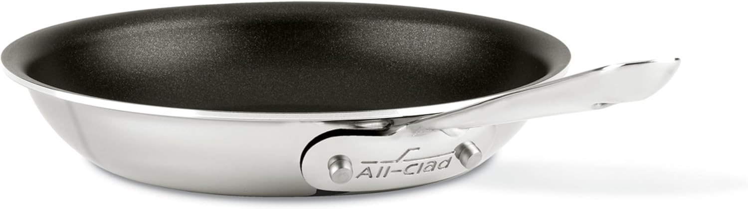 image:imageAllClad D3 11 Inch Stainless Steel Pro Non Stick Frying pan 3Ply Stainless Steel Pan Induction Oven Broiler Safe 500F Pancake Egg Pan Skillet Professional Cookware SilverProfessional Stainless Steel Nonstick