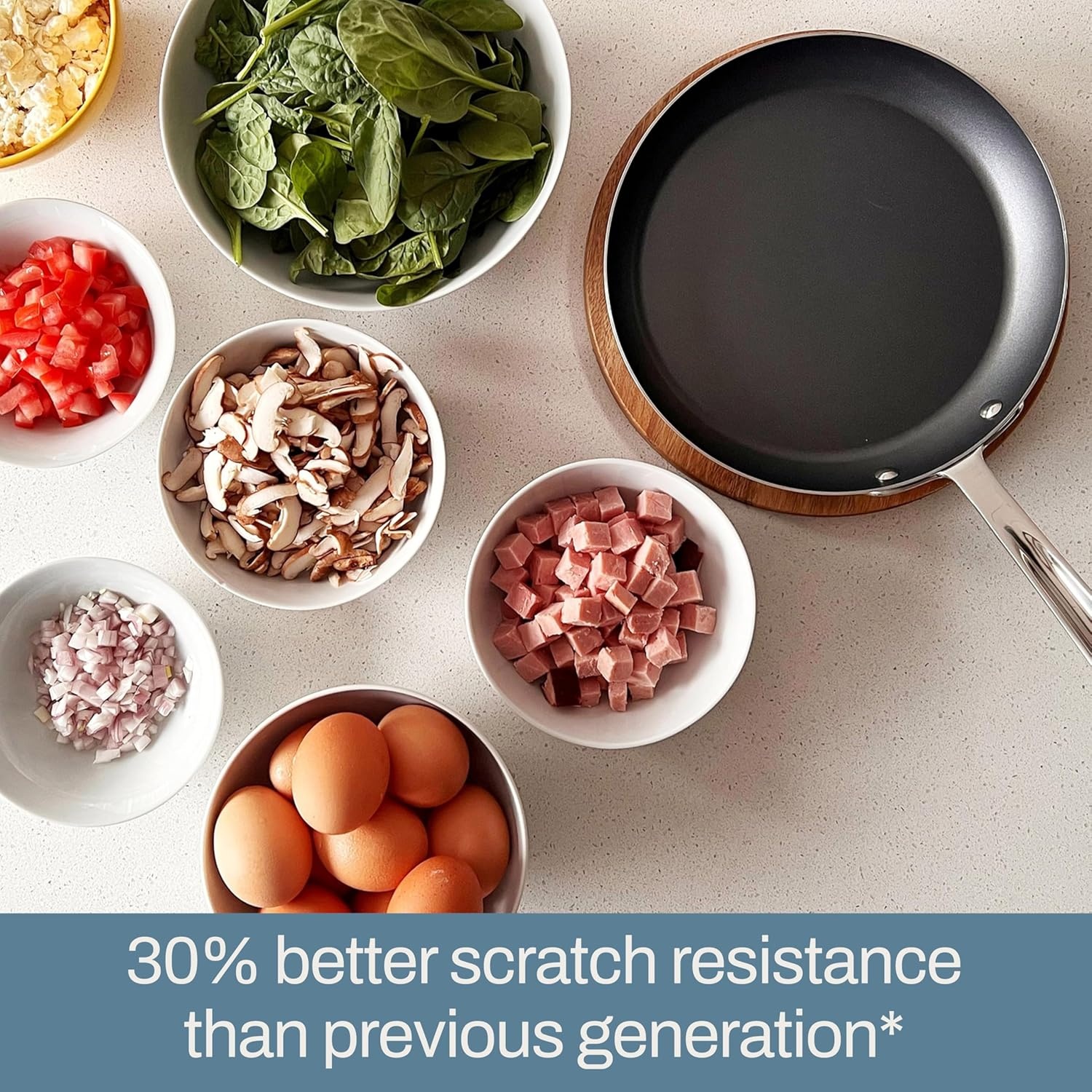 image:imageAllClad D3 11 Inch Stainless Steel Pro Non Stick Frying pan 3Ply Stainless Steel Pan Induction Oven Broiler Safe 500F Pancake Egg Pan Skillet Professional Cookware SilverProfessional Stainless Steel Nonstick