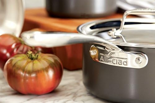 image:imageAllClad D3 3Ply Stainless Steel Cookware Set 7 Piece Induction Oven Broiler Safe 600F Pots and Pans Cookware SilverBlack