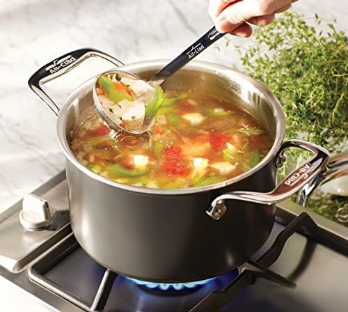 image:imageAllClad D3 3Ply Stainless Steel Cookware Set 7 Piece Induction Oven Broiler Safe 600F Pots and Pans Cookware SilverBlack