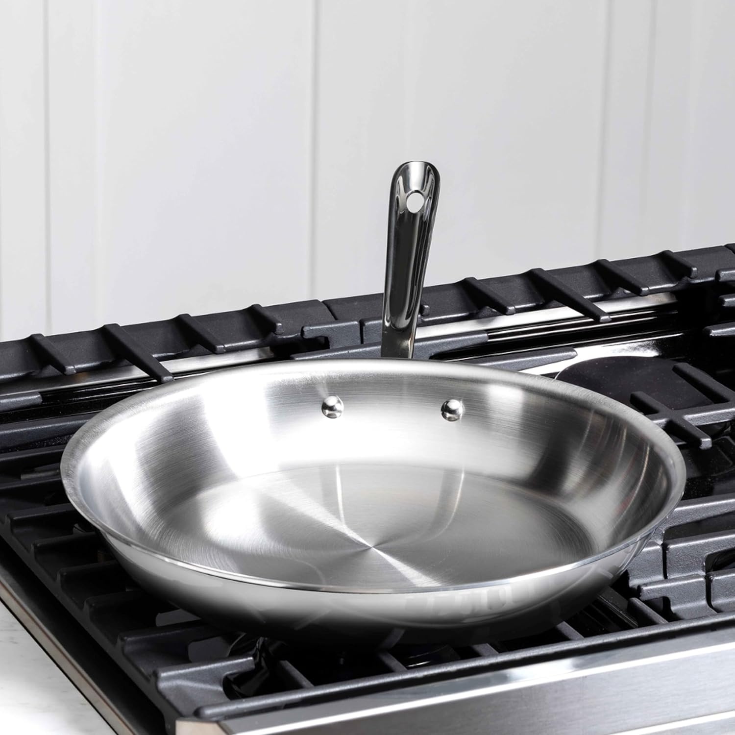 image:imageAllClad D3 Stainless Steel 10 inch Frying Pan Covered Made in the USA The Original Bonded Professional Cookware Oven Safe amp Induction Compatible12 Stainless Steel pan with lid
