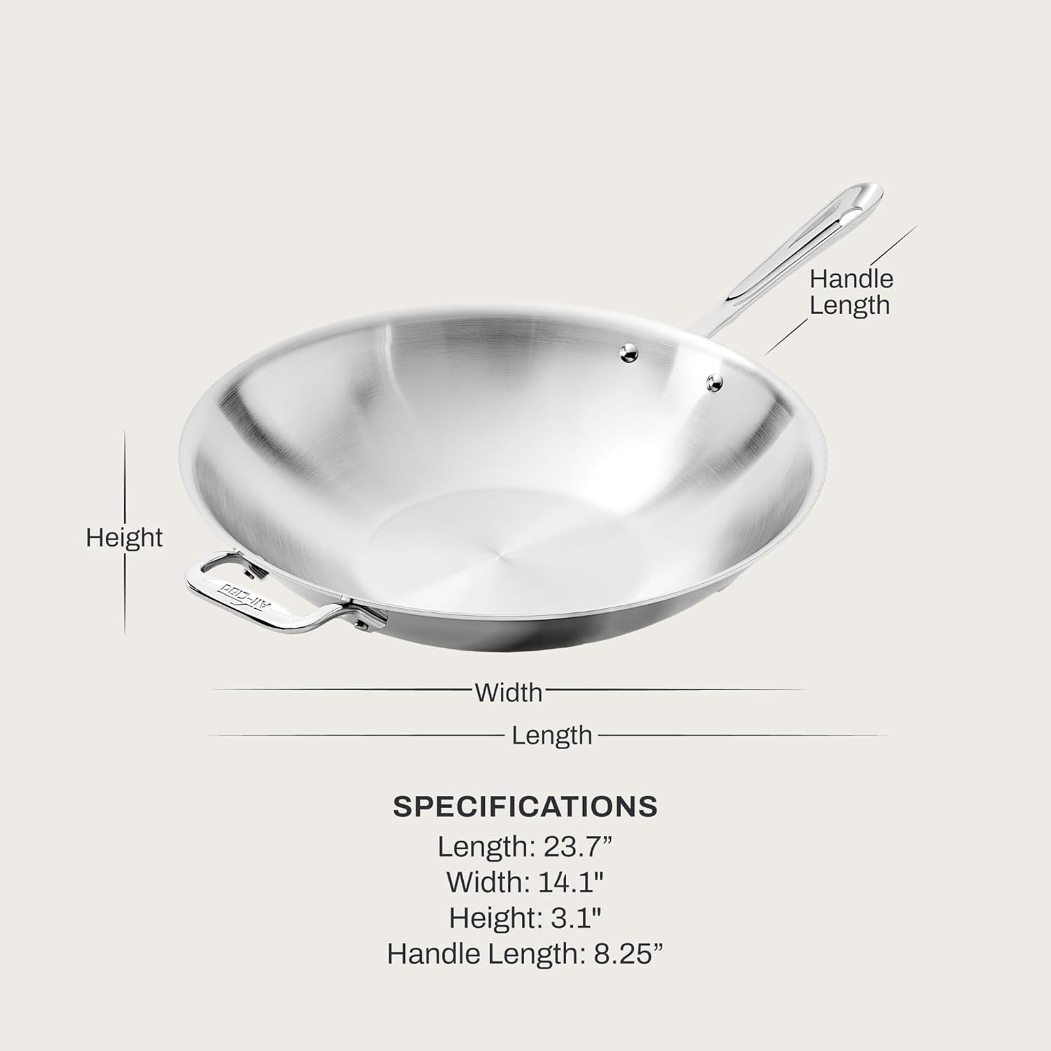 image:imageAllClad D3 Stainless Steel 10 inch Frying Pan Covered Made in the USA The Original Bonded Professional Cookware Oven Safe amp Induction Compatible14 Stainless Steel wok