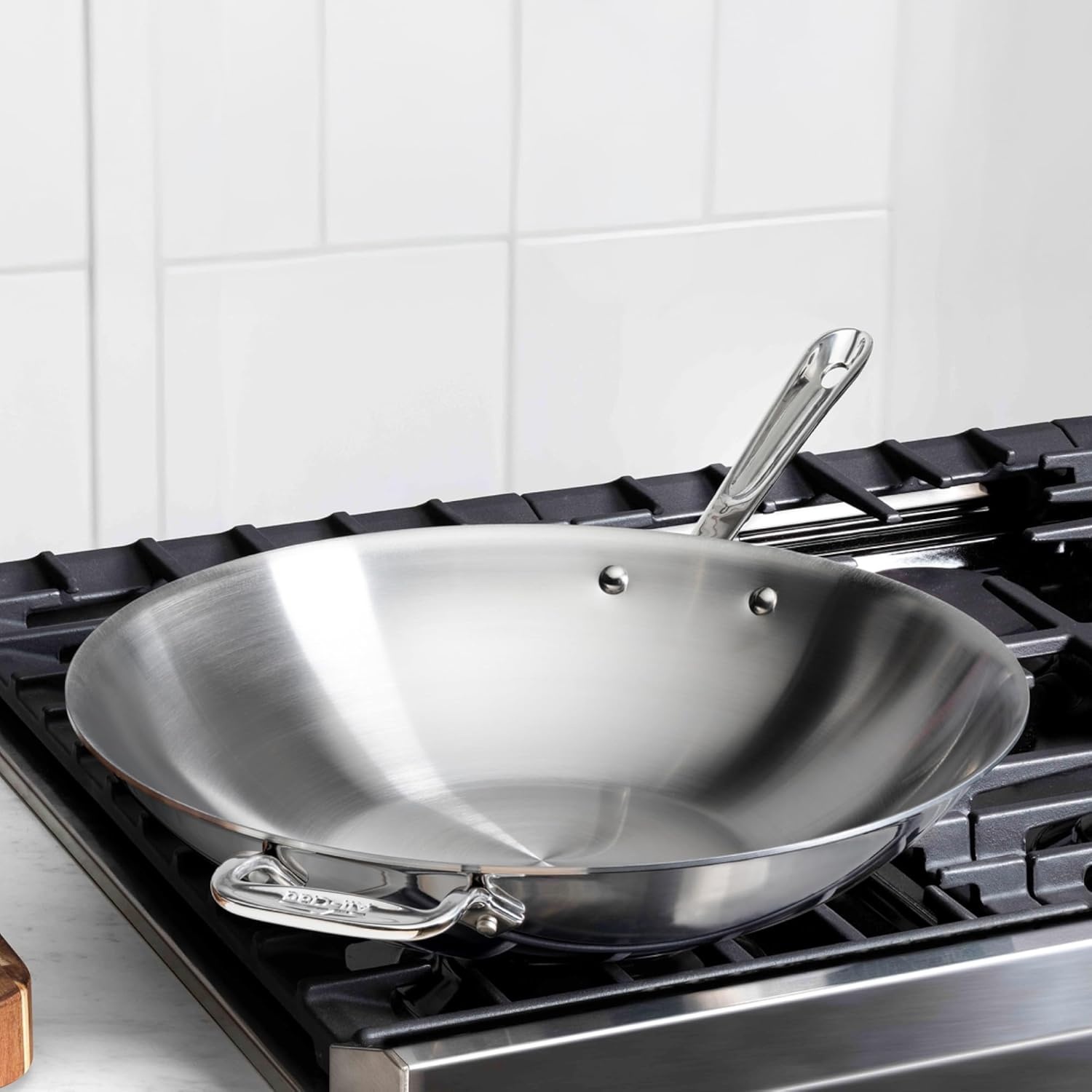 image:imageAllClad D3 Stainless Steel 10 inch Frying Pan Covered Made in the USA The Original Bonded Professional Cookware Oven Safe amp Induction Compatible14 Stainless Steel wok