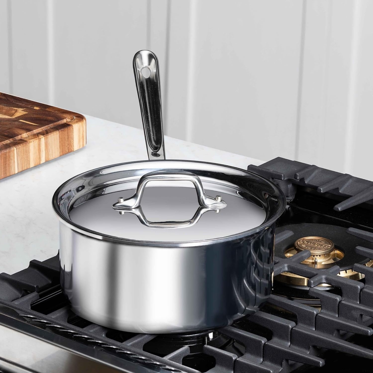 image:imageAllClad D3 Stainless Steel 2 Quart Sauce Pan With Lid Made in the USA The Original Bonded Professional Cookware Oven Safe amp Induction Compatible11 Quarts