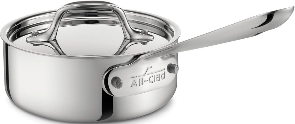 image:imageAllClad D3 Stainless Steel 2 Quart Sauce Pan With Lid Made in the USA The Original Bonded Professional Cookware Oven Safe amp Induction Compatible11 Quarts