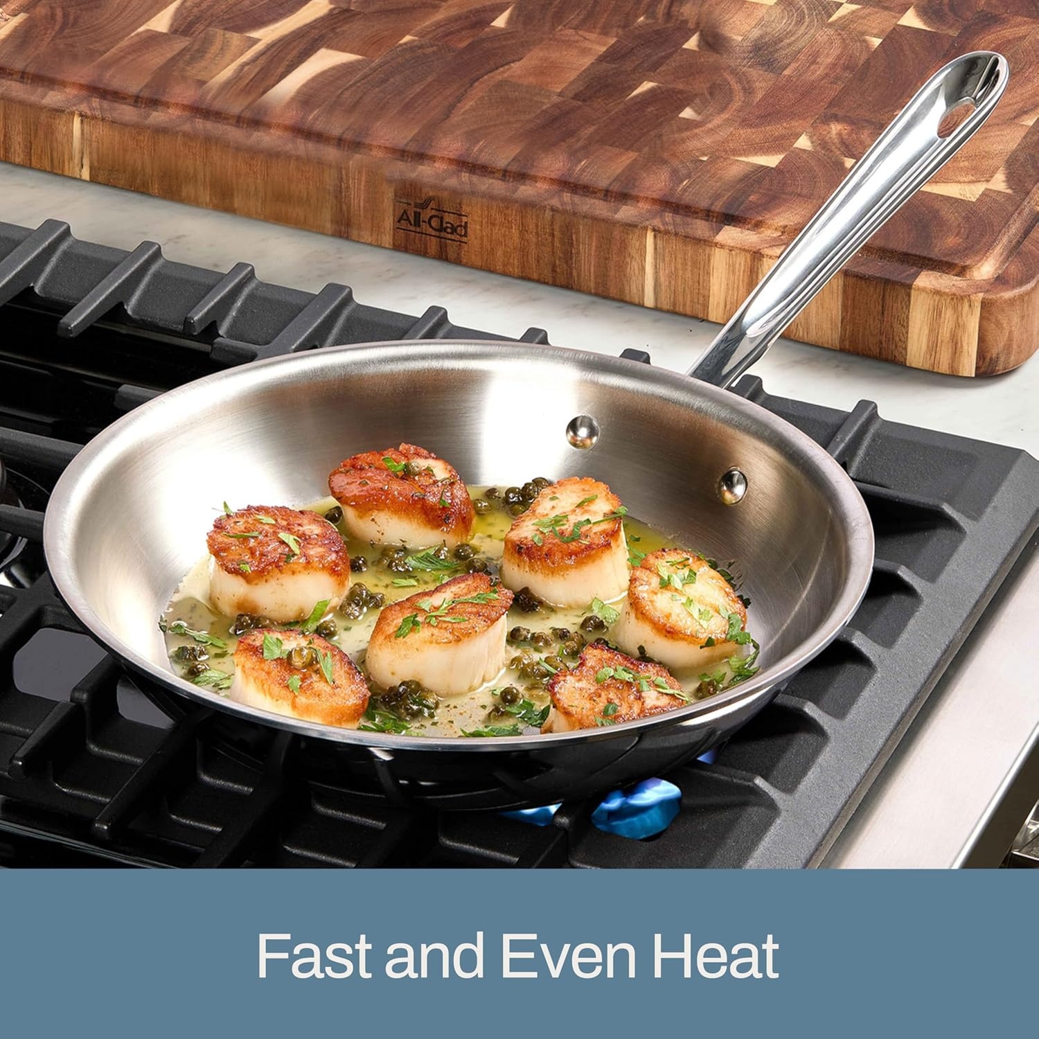 image:imageAllClad D3 Stainless Steel 8 inch Frying Pan Made in the USA The Original Bonded Professional Cookware Oven Safe amp Induction Compatible10 Stainless Steel Frying pan