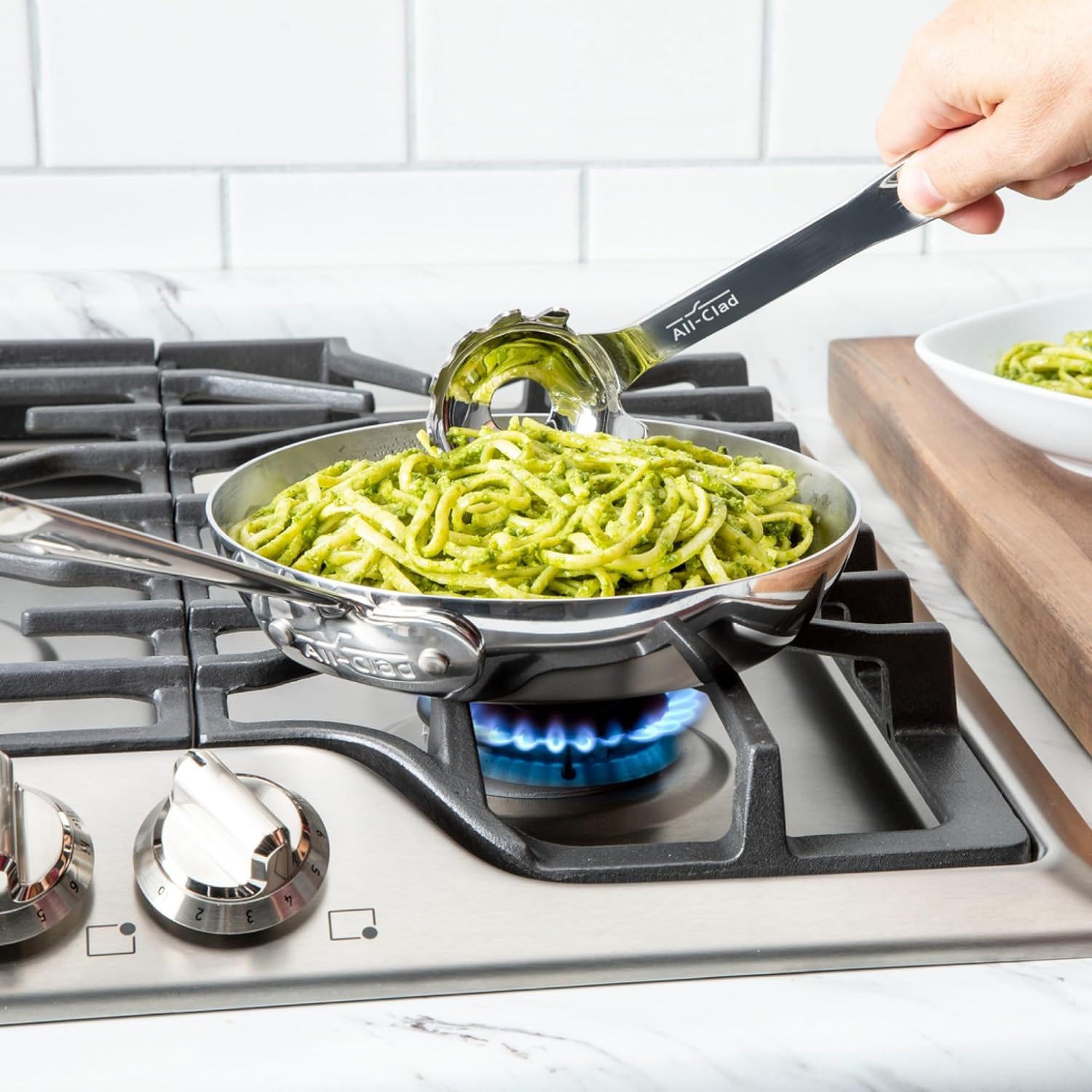 image:imageAllClad D3 Stainless Steel 8 inch Frying Pan Made in the USA The Original Bonded Professional Cookware Oven Safe amp Induction Compatible75 Inch