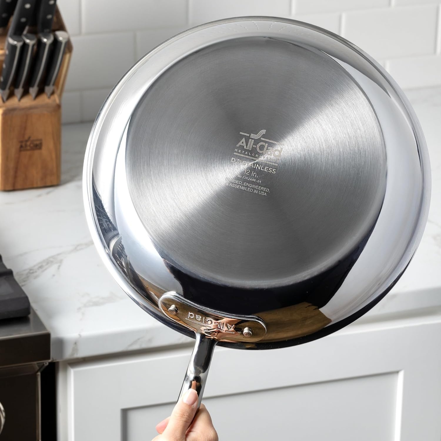 image:imageAllClad D3 Stainless Steel 8 inch Frying Pan Made in the USA The Original Bonded Professional Cookware Oven Safe amp Induction Compatible8 Stainless Steel Frying pan
