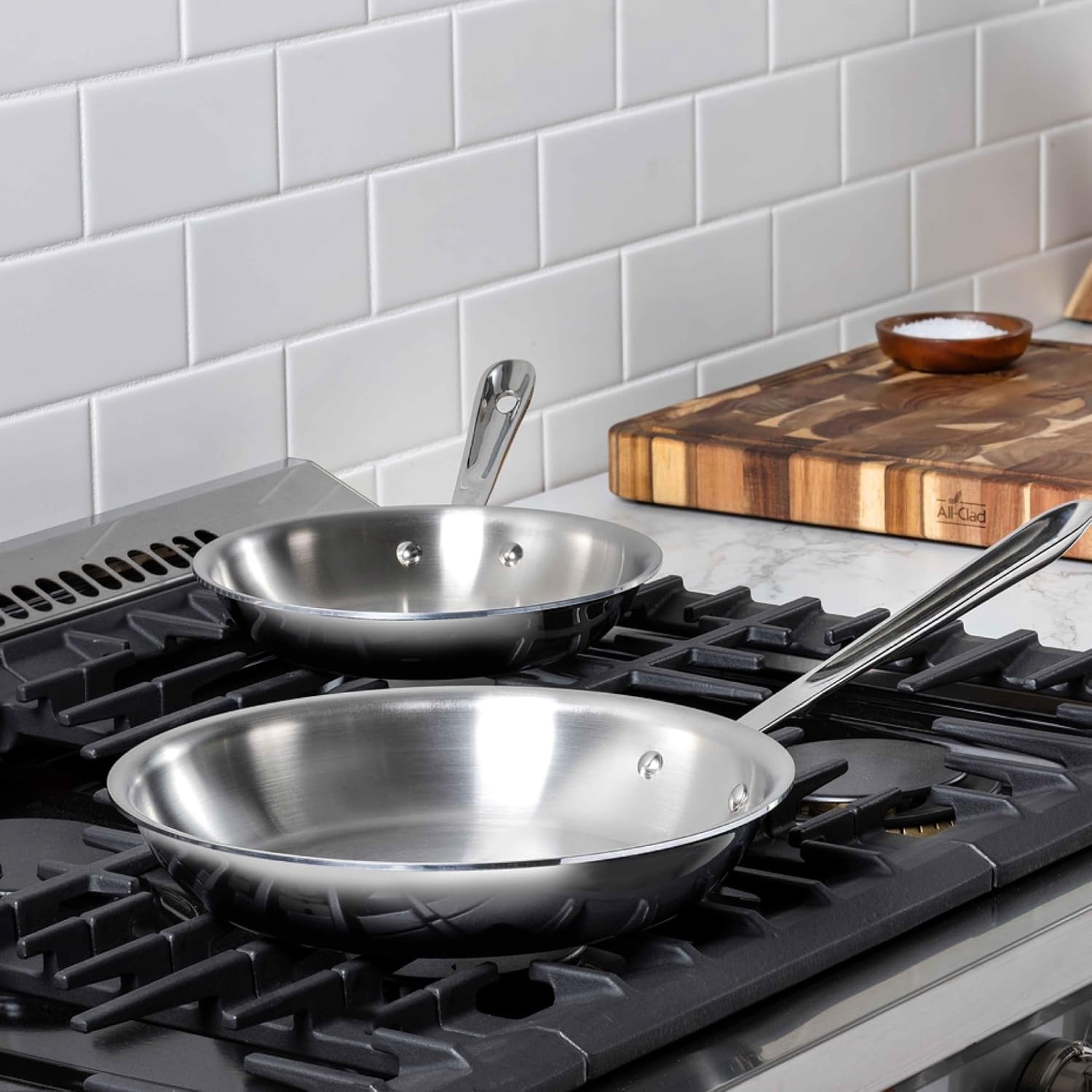 image:imageAllClad D3 Stainless Steel 8 inch Frying Pan Made in the USA The Original Bonded Professional Cookware Oven Safe amp Induction Compatible8 and 10 Stainless Steel Frying pan set