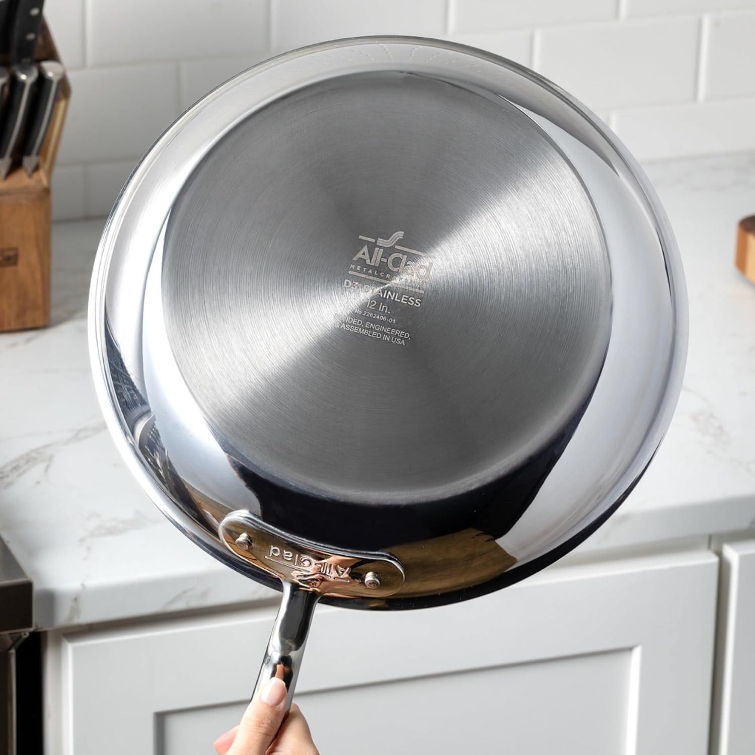 image:imageAllClad D3 Stainless Steel 8 inch Frying Pan Made in the USA The Original Bonded Professional Cookware Oven Safe amp Induction Compatible8 and 10 Stainless Steel Frying pan set