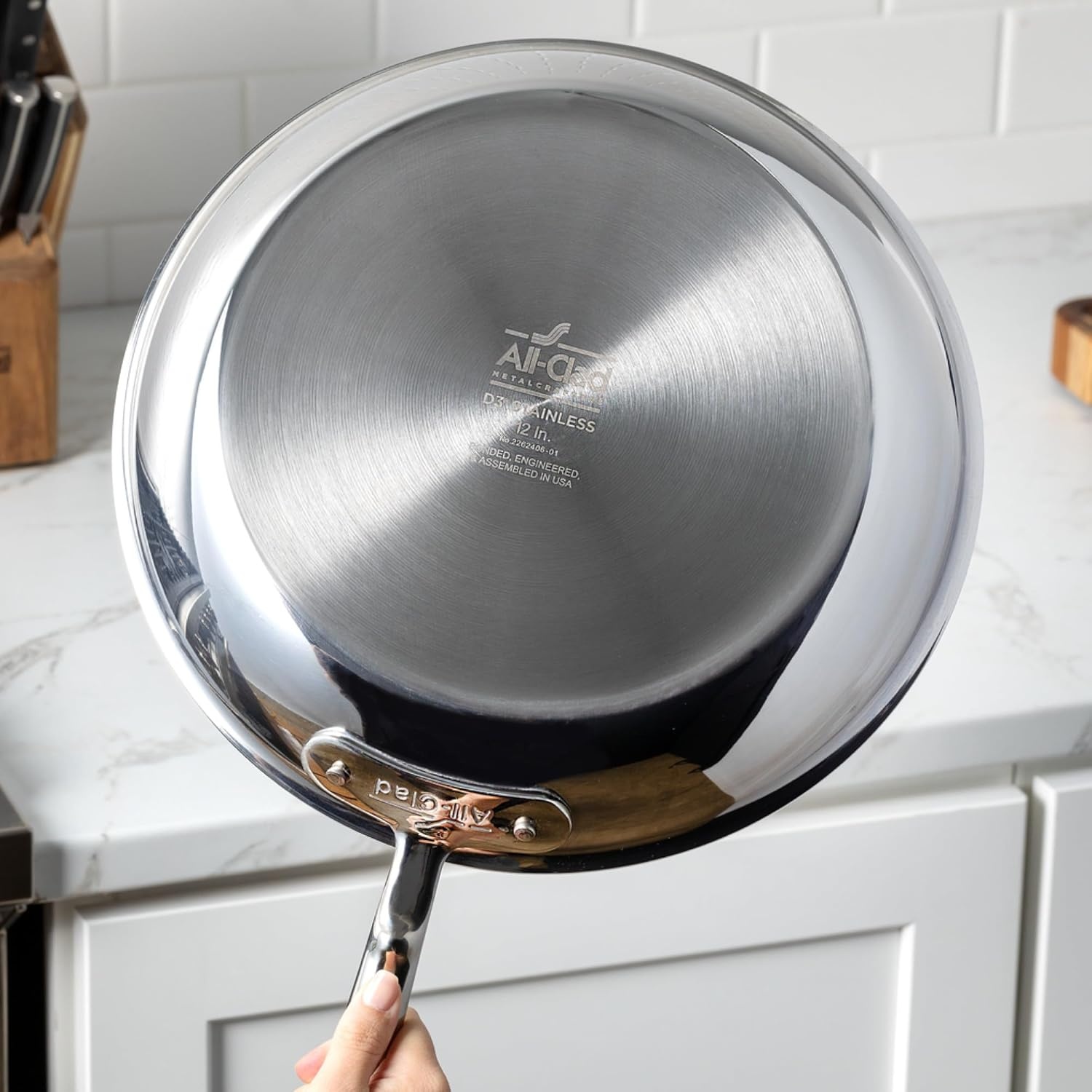 image:imageAllClad D3 Stainless Steel Non Stick 3 Quart Braiser Pan Made in the USA The Original Bonded Professional Cookware Oven Safe amp Induction Compatible