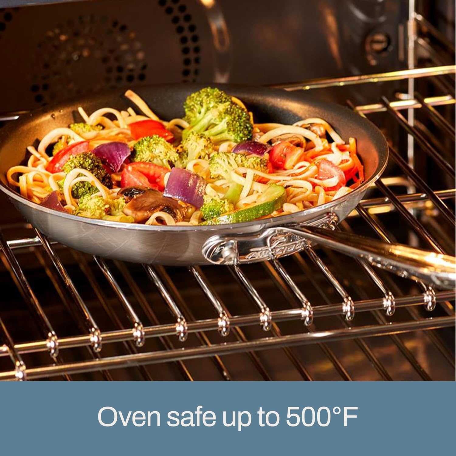 image:imageAllClad D5 8 Inch Brushed Stainless Steel Pro Non Stick Frying pan 5Ply Stainless Steel Pan Induction Oven Broiler Safe 500F Skillet Professional Cookware Silver10inch