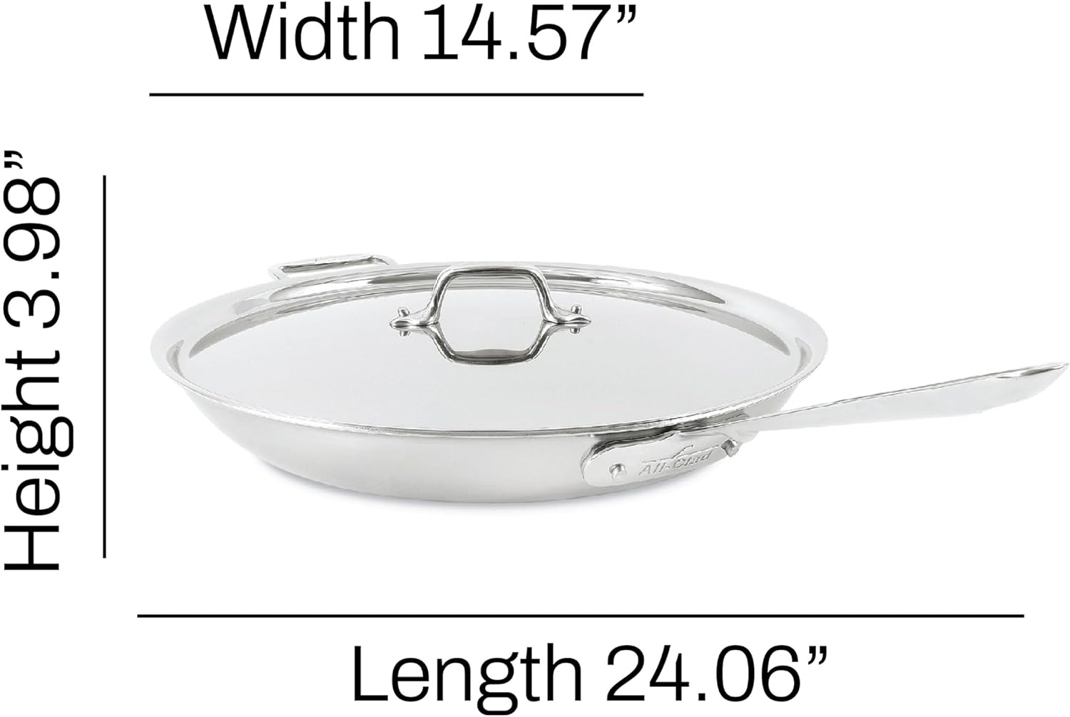 image:imageAllClad D5 Stainless Steel Core 14 Inch Frying Pan Covered Made in the USA The Upgrade for Supremely Even Heat Oven Safe amp Induction Compatible Cookware14Inch W Lid