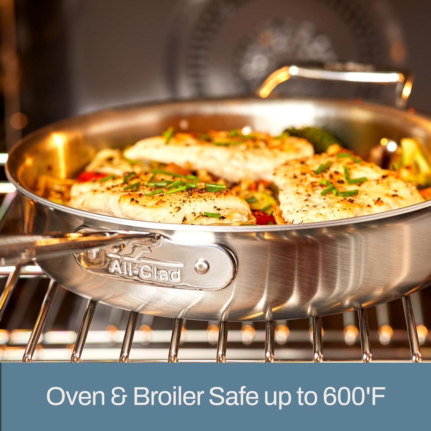 image:imageAllClad D5 Stainless Steel Core 14 Inch Frying Pan Covered Made in the USA The Upgrade for Supremely Even Heat Oven Safe amp Induction Compatible Cookware14Inch W Lid