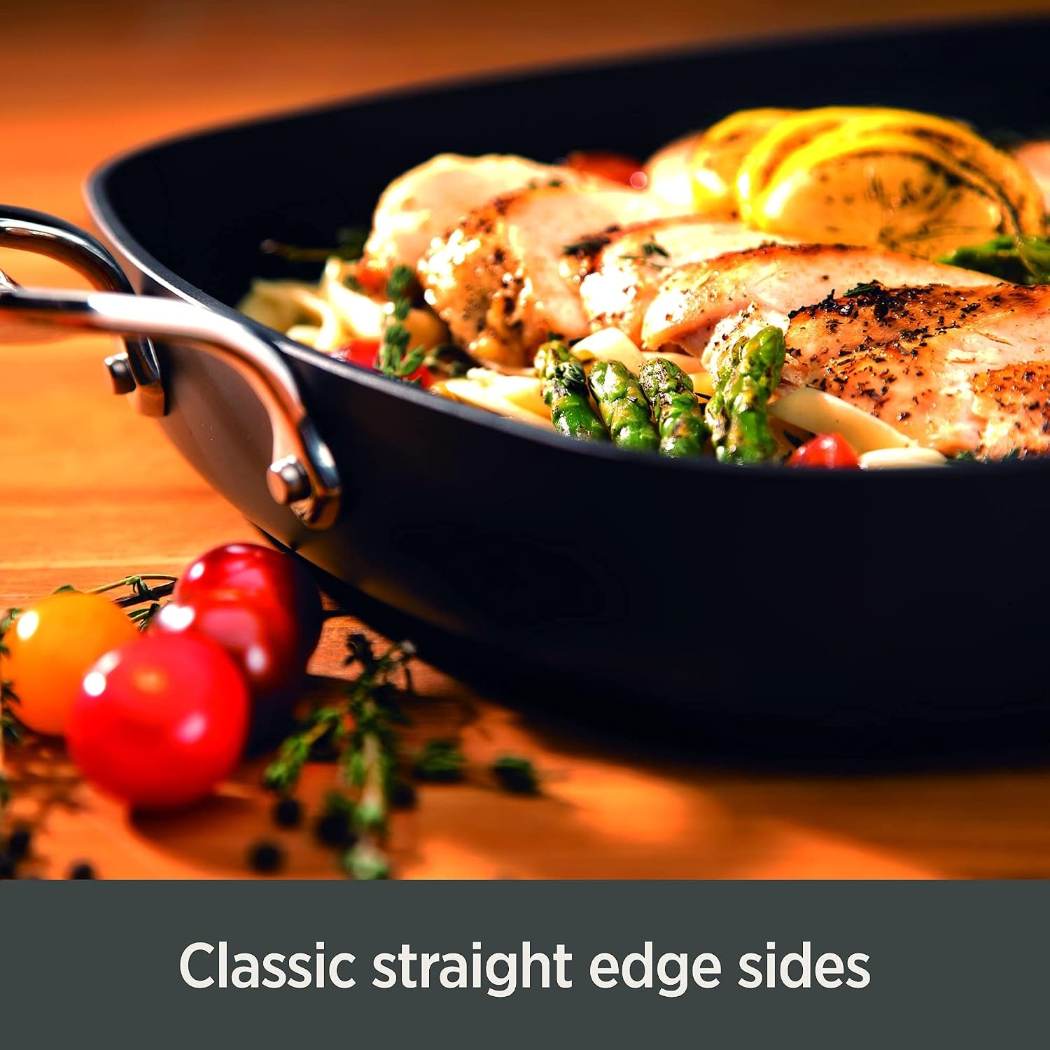 image:imageAllClad Essentials Hard Anodized Nonstick Fry Pan Set 2 Piece 8 105 Inch Oven Broiler Safe 500F Lid Safe 350F Pots and Pans Cookware Black3Piece Set