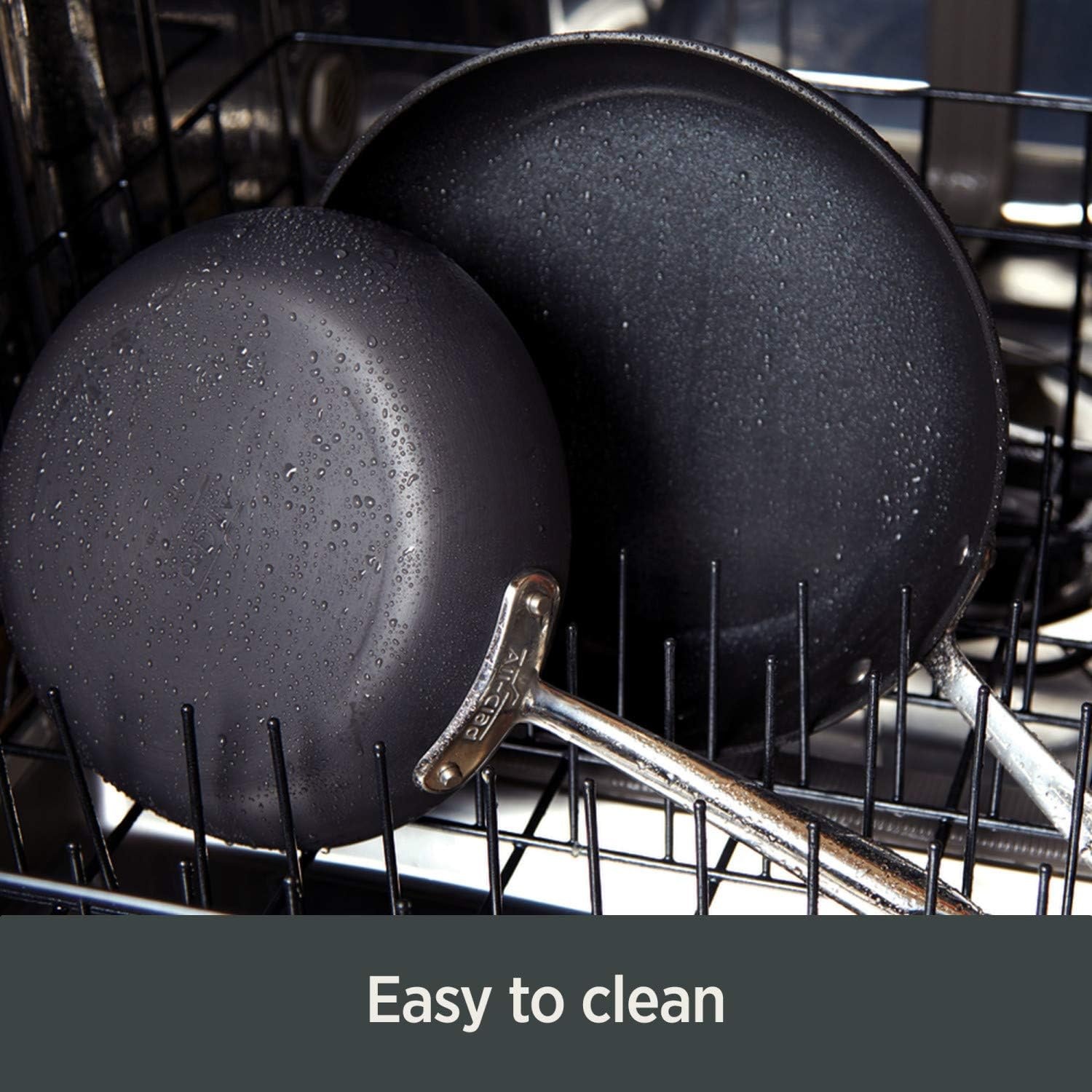 image:imageAllClad Essentials Hard Anodized Nonstick MultiPot 7 Quart Oven Broiler Safe 500F Strainer Pasta Strainer with Handle Pots and Pans Black7quart Non Induction
