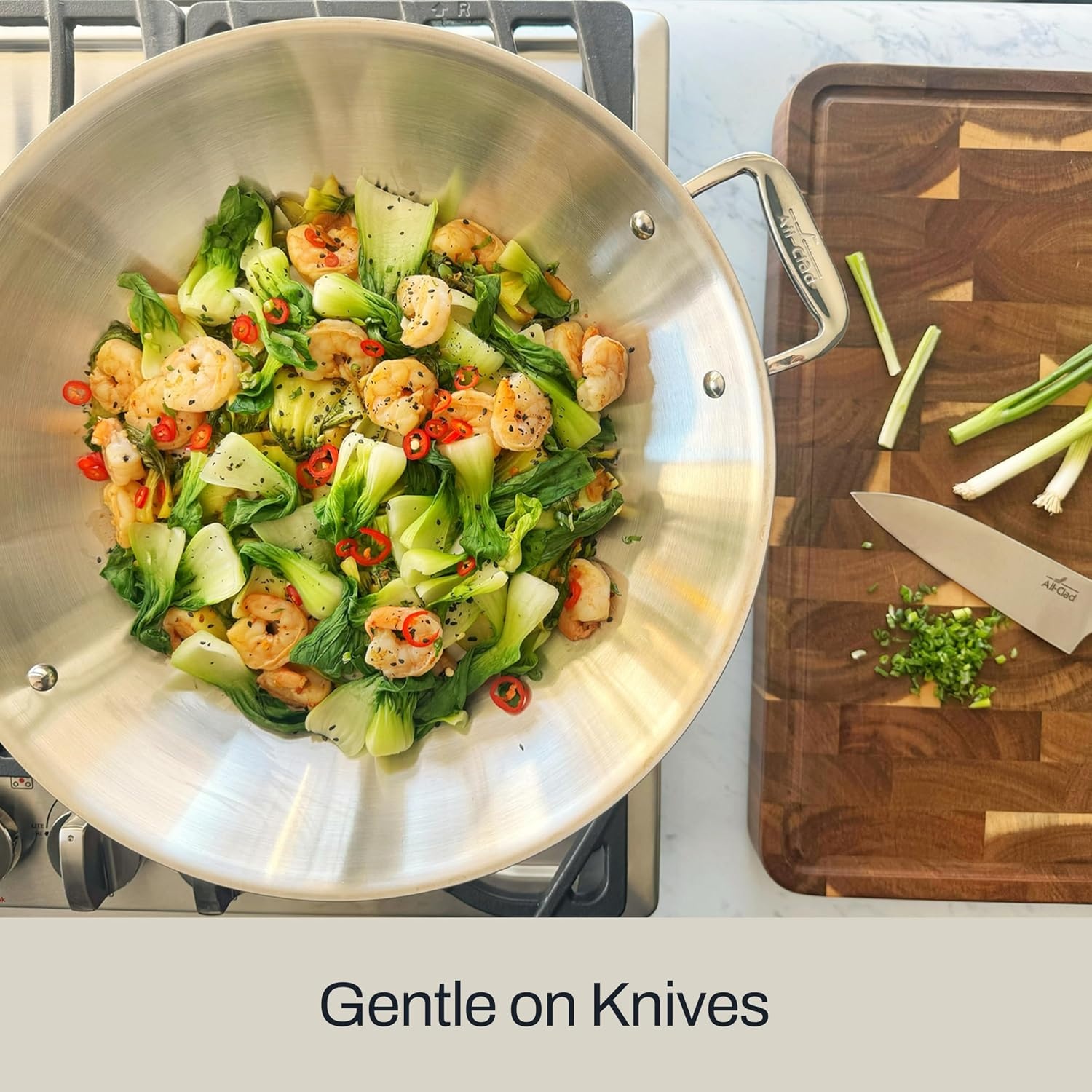 image:imageAllClad Forged German Stainless Steel Curved Paring Knife 35 Inch Fully Forged Expert Precision Home Kitchen Knife Cook Tool Kitchen Tool Cookware Utensil Ultra Sharp KnivesBrown