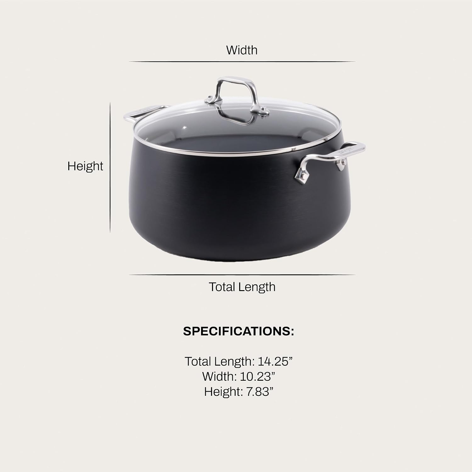 image:imageAllClad HA1 Expert Hard Anodized Nonstick Stock Pot with Lid 4 Qt For Pasta Soup DishwasherSafe OvenSafe Up to 500F Compatible with All Stovetops Gas Electric amp Induction BlackStock pot