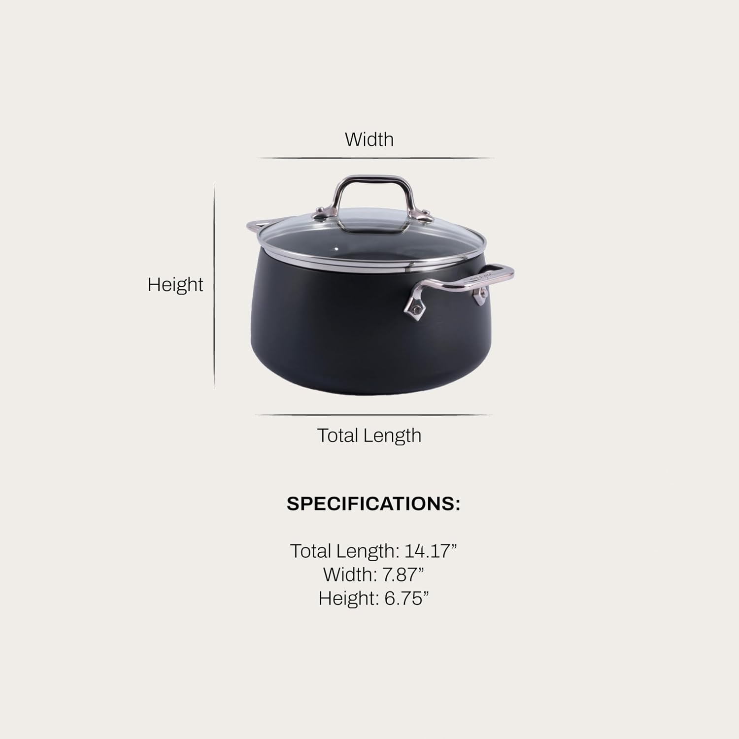image:imageAllClad HA1 Expert Hard Anodized Nonstick Stock Pot with Lid 4 Qt For Pasta Soup DishwasherSafe OvenSafe Up to 500F Compatible with All Stovetops Gas Electric amp Induction BlackStock pot