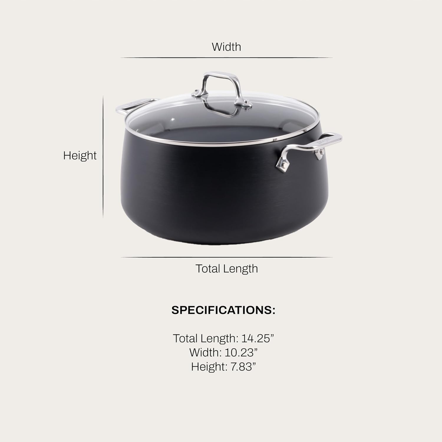 image:imageAllClad HA1 Expert Hard Anodized Nonstick Stock Pot with Lid 4 Qt For Pasta Soup DishwasherSafe OvenSafe Up to 500F Compatible with All Stovetops Gas Electric amp Induction BlackStock pot
