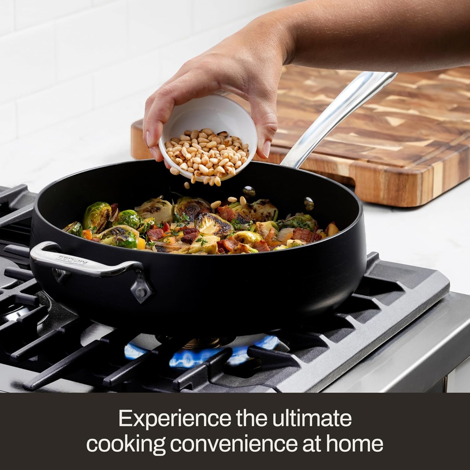 image:imageAllClad HA1 Expert Hard Anodized Nonstick Stock Pot with Lid 4 Qt For Pasta Soup DishwasherSafe OvenSafe Up to 500F Compatible with All Stovetops Gas Electric amp Induction BlackStock pot