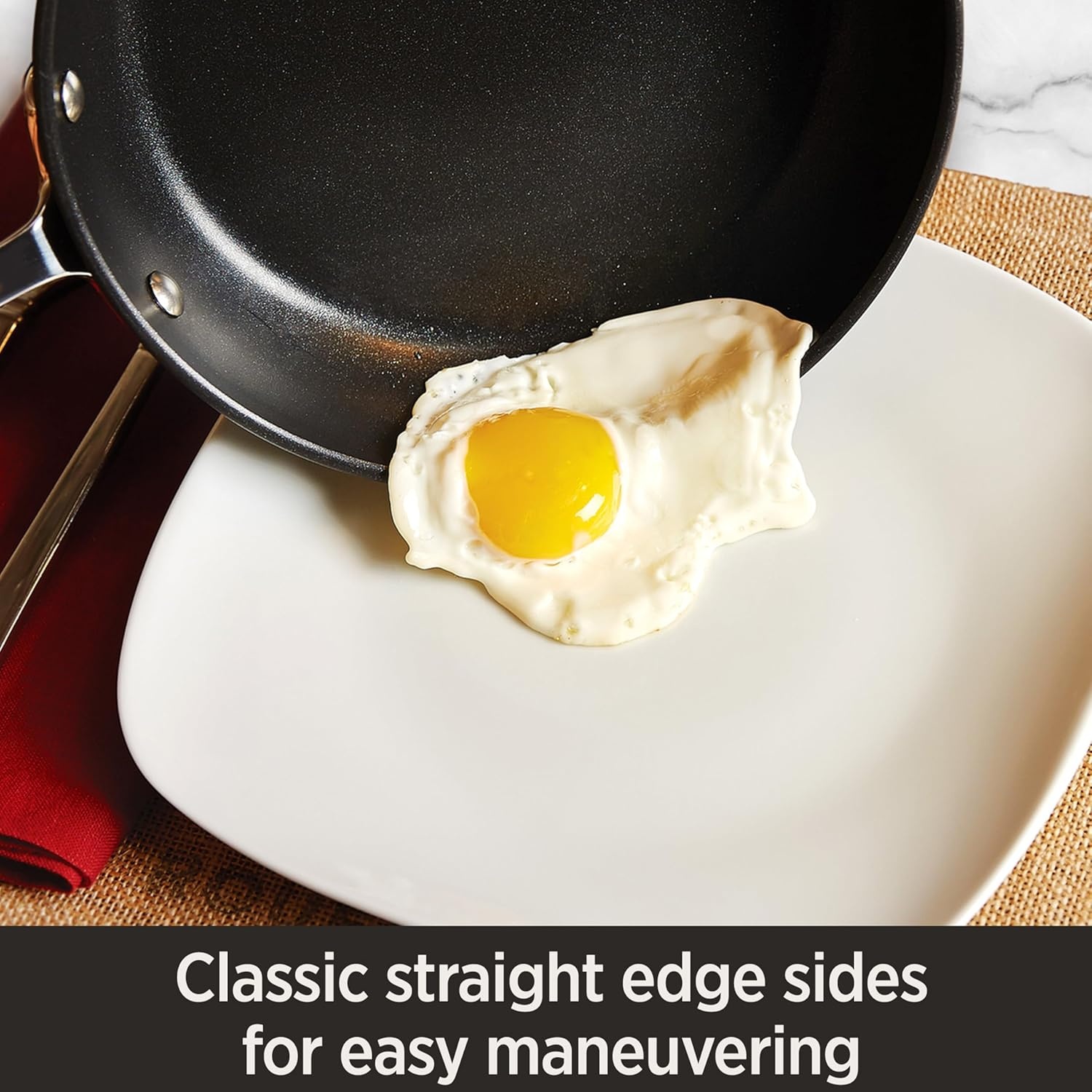 image:imageAllClad HA1 Hard Anodized Nonstick Saut Pan 4 Quart Induction Oven Broiler Safe 500F Pots and Pans Cookware BlackBlack