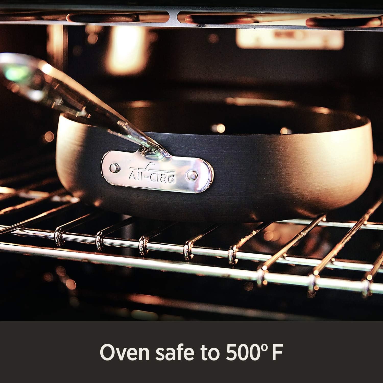 image:imageAllClad HA1 Hard Anodized Nonstick Saut Pan 4 Quart Induction Oven Broiler Safe 500F Pots and Pans Cookware BlackBlack
