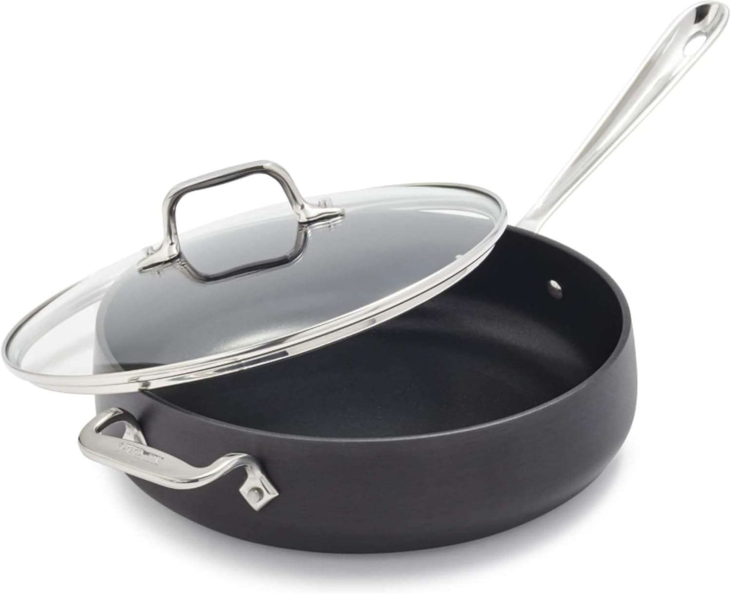 image:imageAllClad HA1 Hard Anodized Nonstick Saut Pan 4 Quart Induction Oven Broiler Safe 500F Pots and Pans Cookware BlackBlack