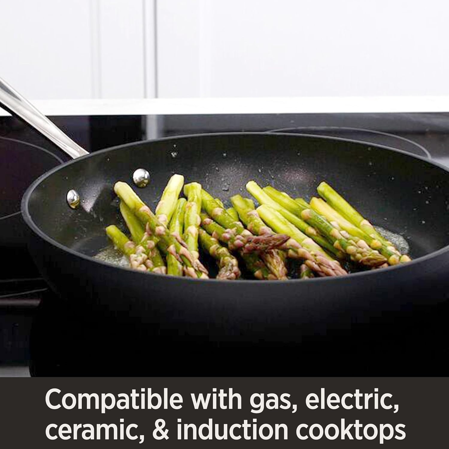 image:imageAllClad HA1 Hard Anodized Nonstick Saut Pan 4 Quart Induction Oven Broiler Safe 500F Pots and Pans Cookware BlackBlack
