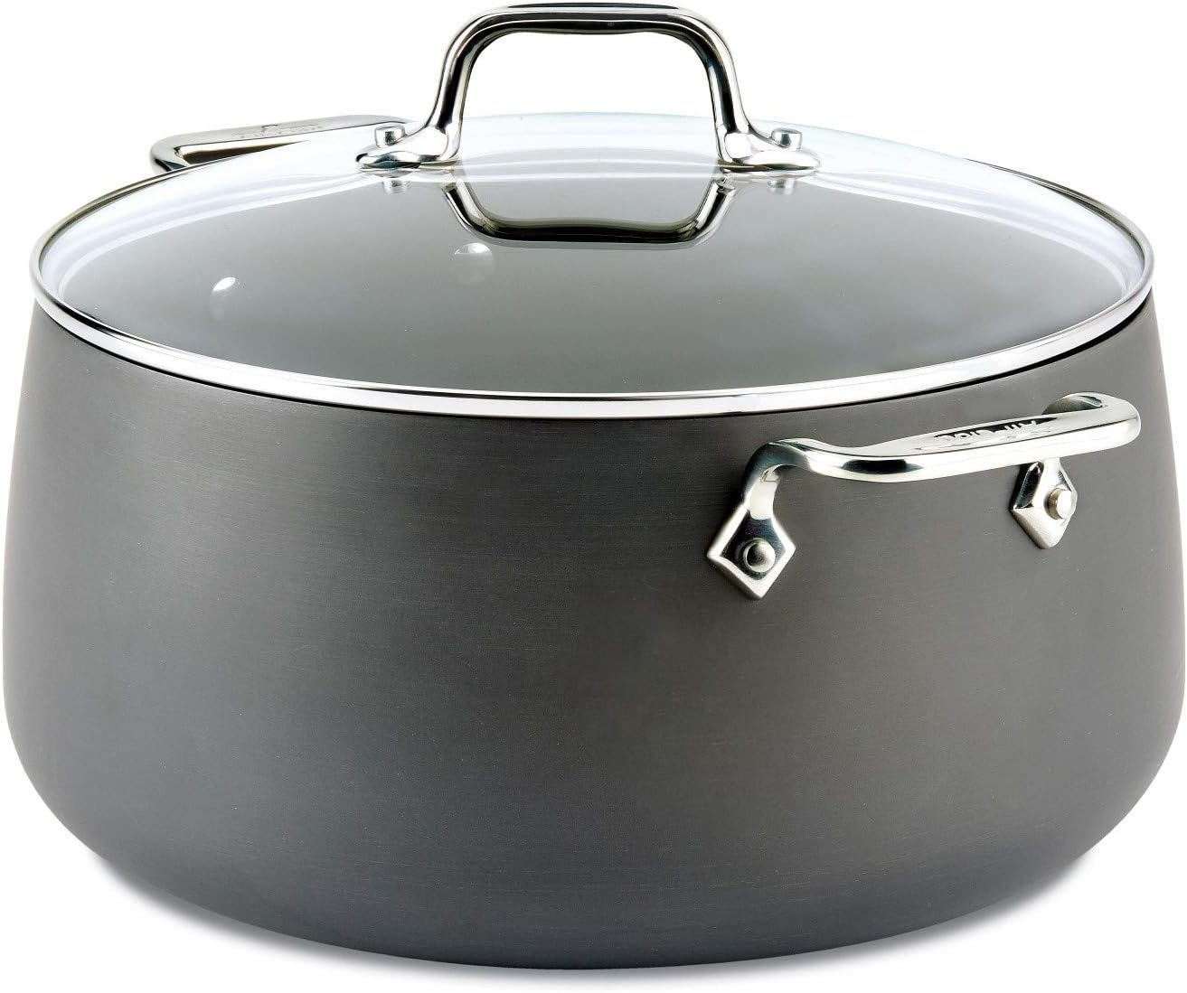image:imageAllClad HA1 Hard Anodized Nonstick Stockpot 8 Quart Induction Oven Broiler Safe 500F Lid Safe 350F Pots and Pans Cookware BlackBlack