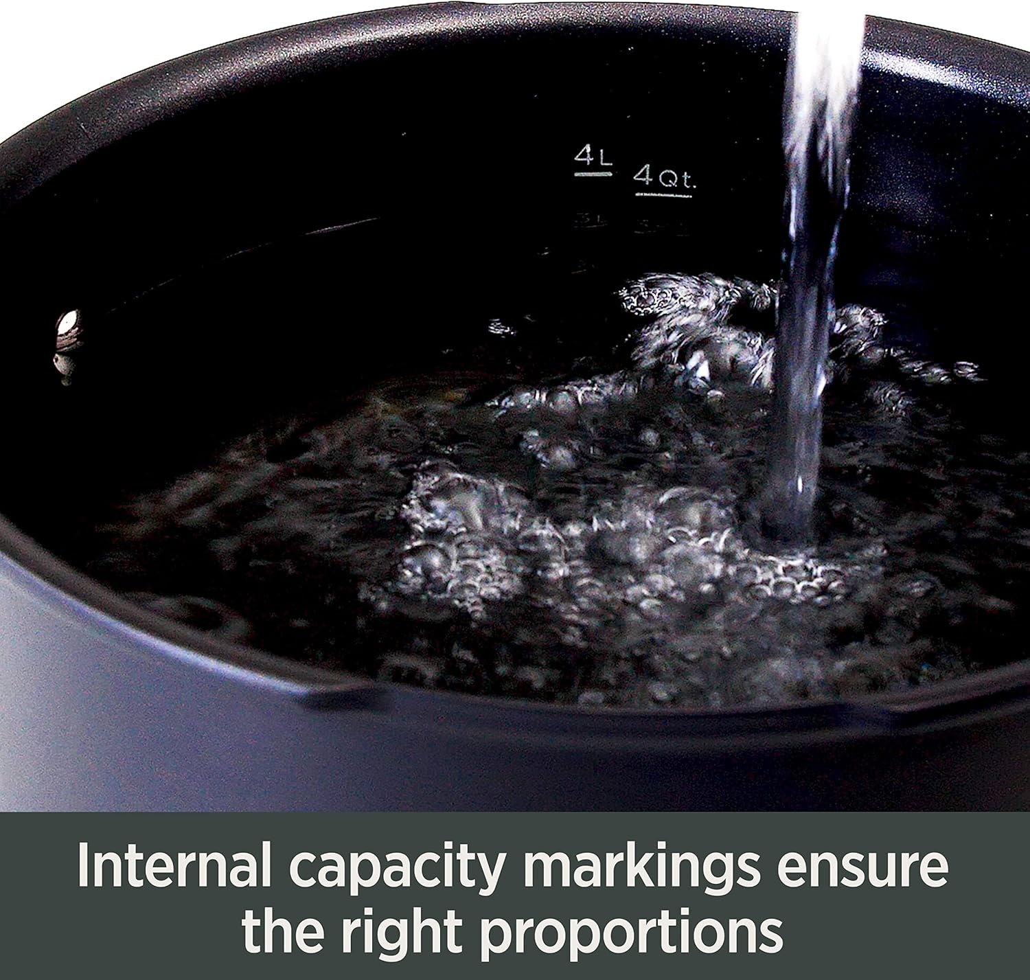 image:imageAllClad HA1 Hard Anodized Nonstick Stockpot MultiPot with Strainer 6 Quart Oven Broiler Safe 500F Strainer Pasta Strainer with Handle Pots and Pans Black