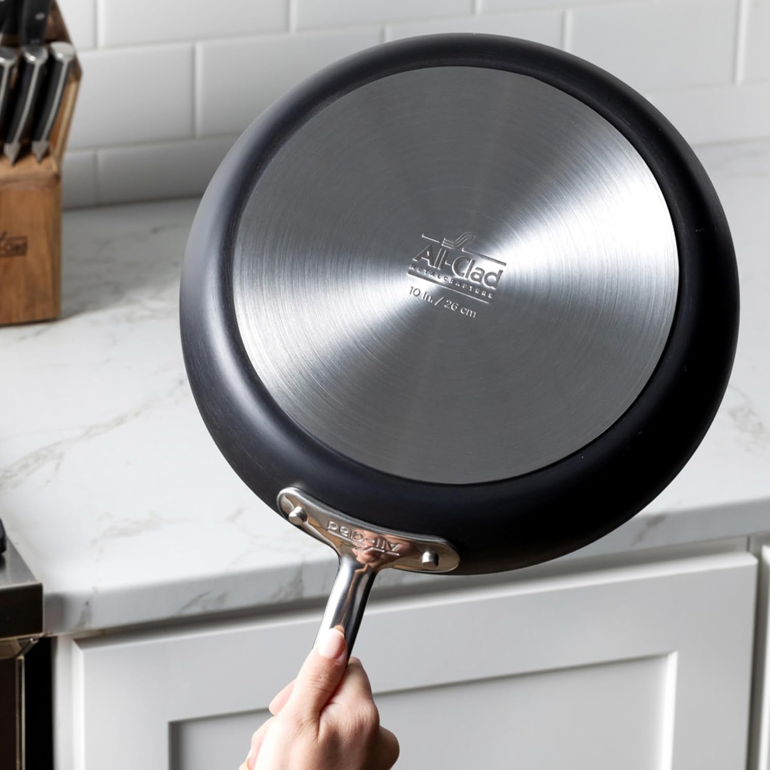 image:imageAllClad Hard Anodized Expert Nonstick 10Inch Wok Pan StayCool Handle DishwasherFriendly OvenSafe Up to 500F Wok for Stir Fry Induction Ready Compatible with All Cooktops Black