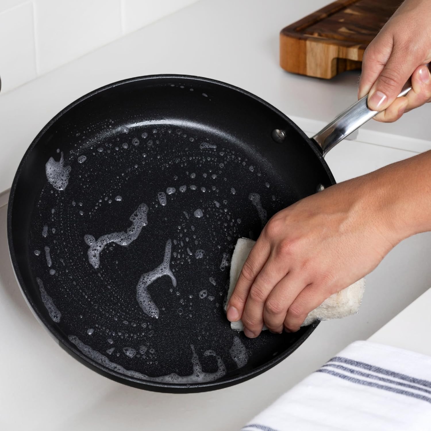 image:imageAllClad Hard Anodized Expert Nonstick 10Inch Wok Pan StayCool Handle DishwasherFriendly OvenSafe Up to 500F Wok for Stir Fry Induction Ready Compatible with All Cooktops Black
