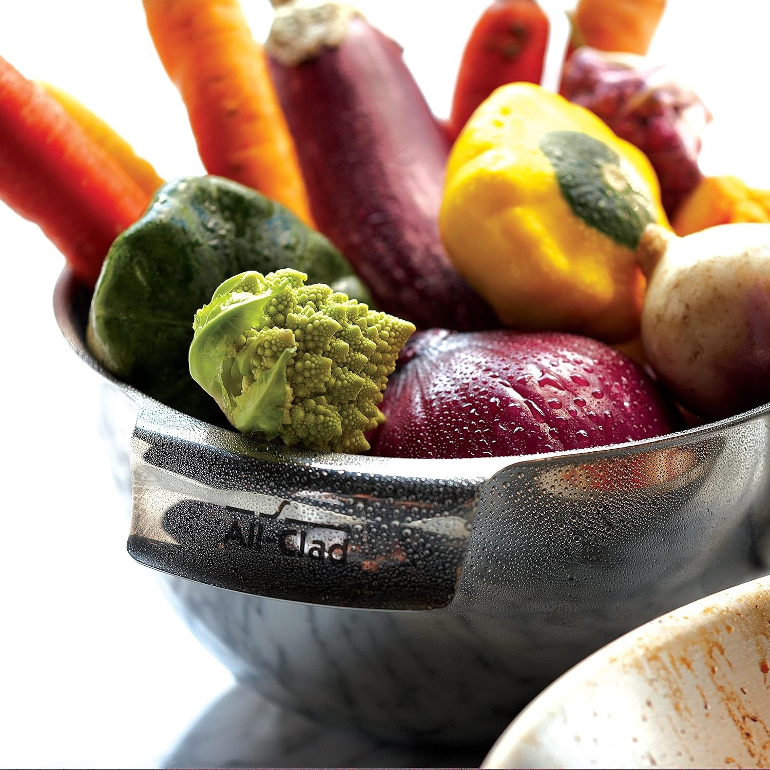 image:imageAllClad Kitchen Accessories Stainless Steel Mixing Bowls Set 15 3 5 Quart Metal Mixing Bowls Silver3Piece