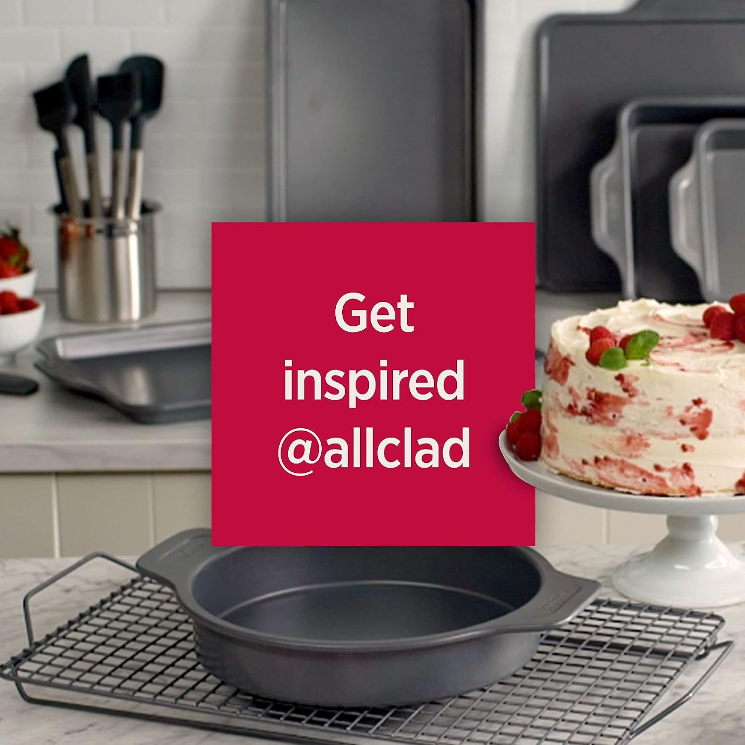 image:imageAllClad ProRelease Cooling amp Baking Rack 12 x 17 inch Gray