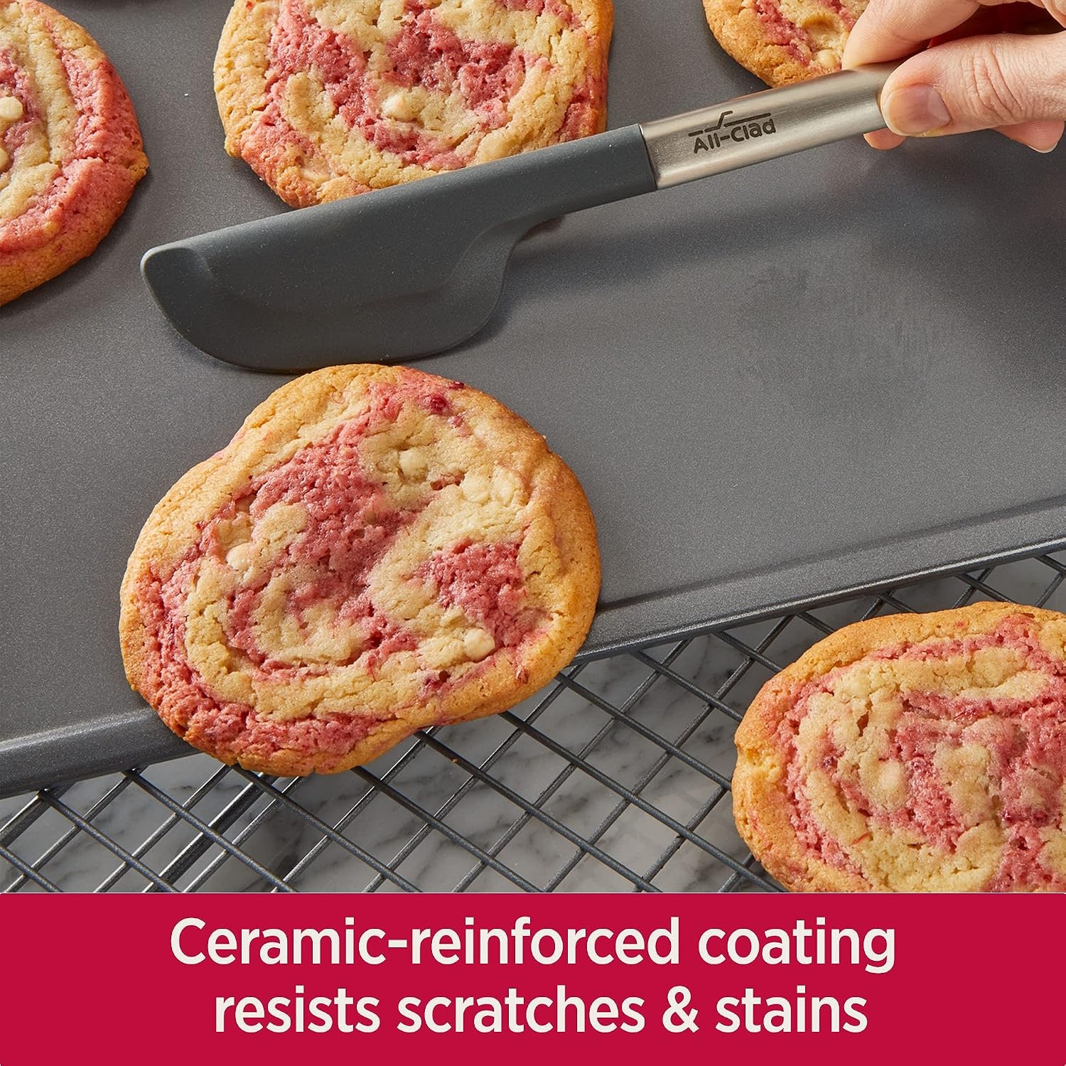 image:imageAllClad ProRelease Cooling amp Baking Rack 12 x 17 inch Gray