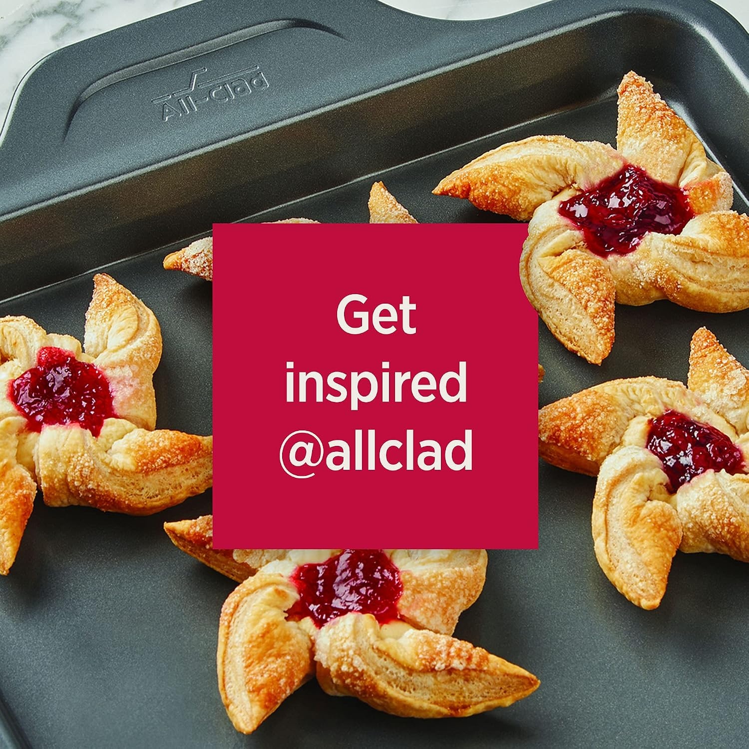 image:imageAllClad ProRelease Nonstick Bakeware Jelly Roll Pan 10x15 Inch Oven Safe 450F Half Sheet Cookie Sheet Muffin Pan Cooling amp Baking Rack Round Cake Pan Loaf Pan Baking Pan GreyGray