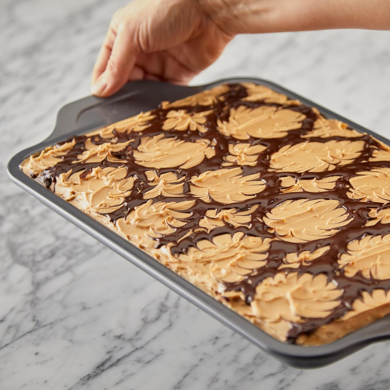 image:imageAllClad ProRelease Nonstick Bakeware Jelly Roll Pan 10x15 Inch Oven Safe 450F Half Sheet Cookie Sheet Muffin Pan Cooling amp Baking Rack Round Cake Pan Loaf Pan Baking Pan GreyGray