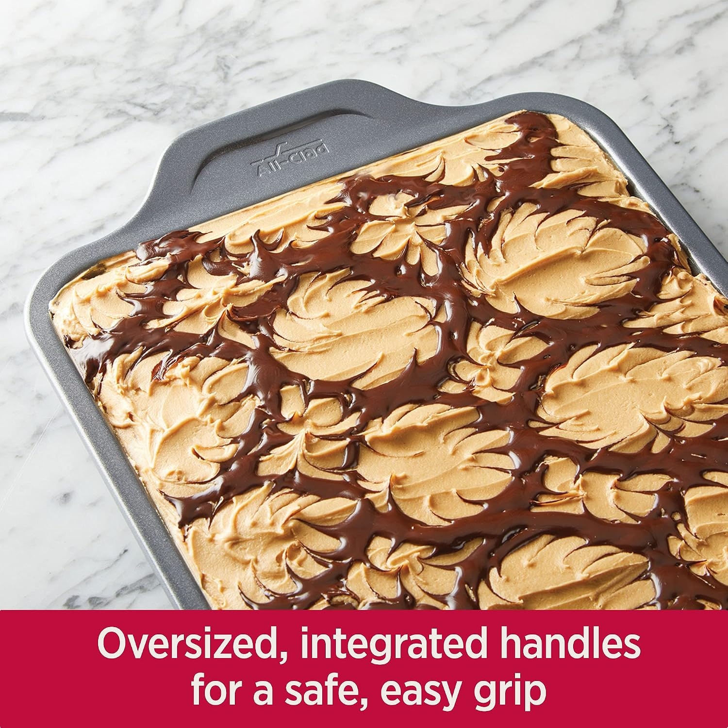 image:imageAllClad ProRelease Nonstick Bakeware Jelly Roll Pan 10x15 Inch Oven Safe 450F Half Sheet Cookie Sheet Muffin Pan Cooling amp Baking Rack Round Cake Pan Loaf Pan Baking Pan GreyGray