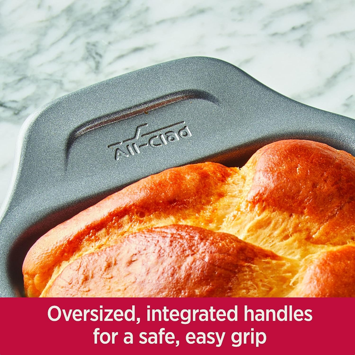 image:imageAllClad ProRelease Nonstick Bakeware Loaf Pan 8x4 Inch Oven Safe 450F Half Sheet Cookie Sheet Muffin Pan Cooling amp Baking Rack Round Cake Pan Loaf Pan Baking Pan Grey8 x 4 inch Pack of 4