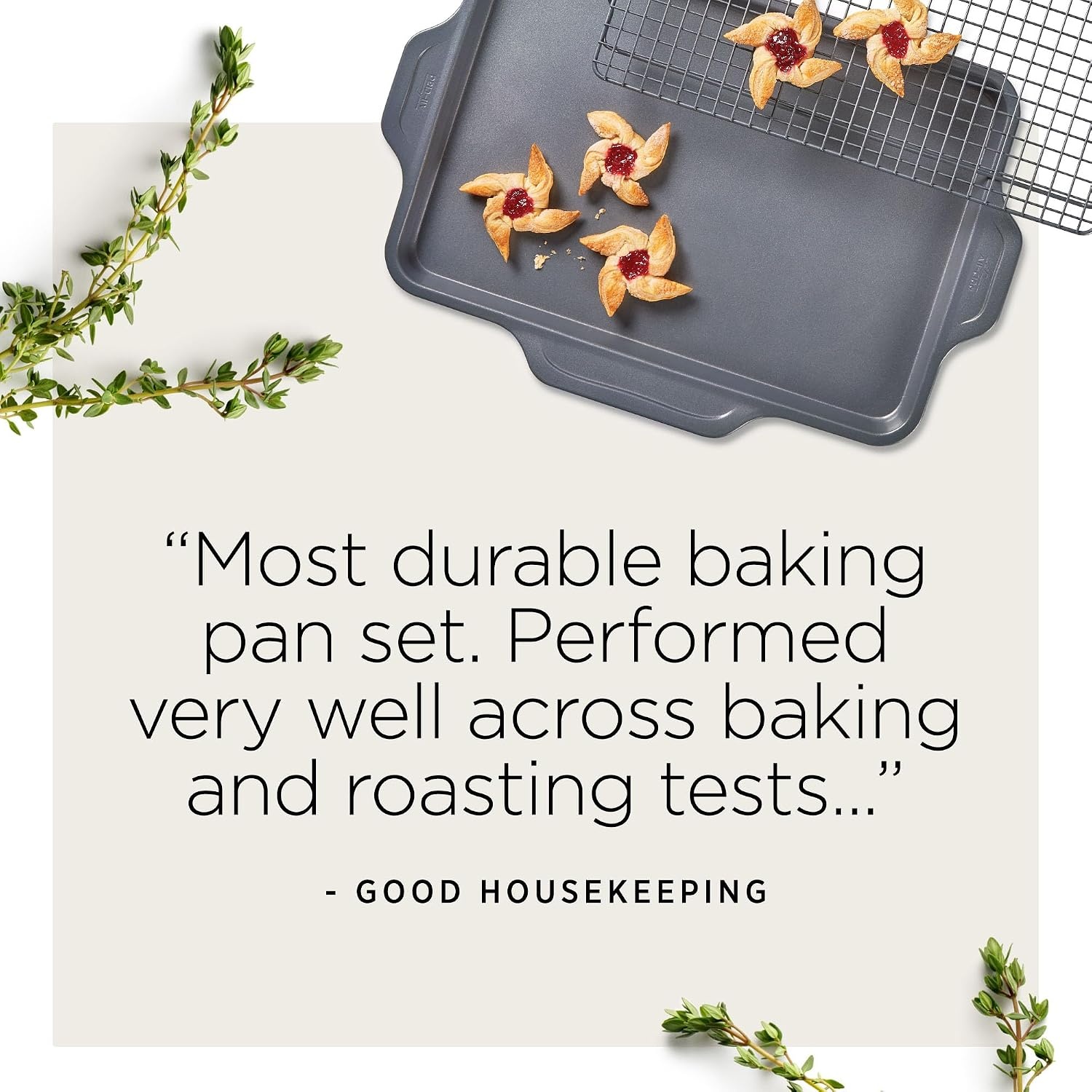 image:imageAllClad ProRelease Nonstick Bakeware Muffin Pan 12 Cup Oven Safe 450F Half Sheet Cookie Sheet Muffin Pan Cooling amp Baking Rack Round Cake Pan Loaf Pan Baking Pan Grey