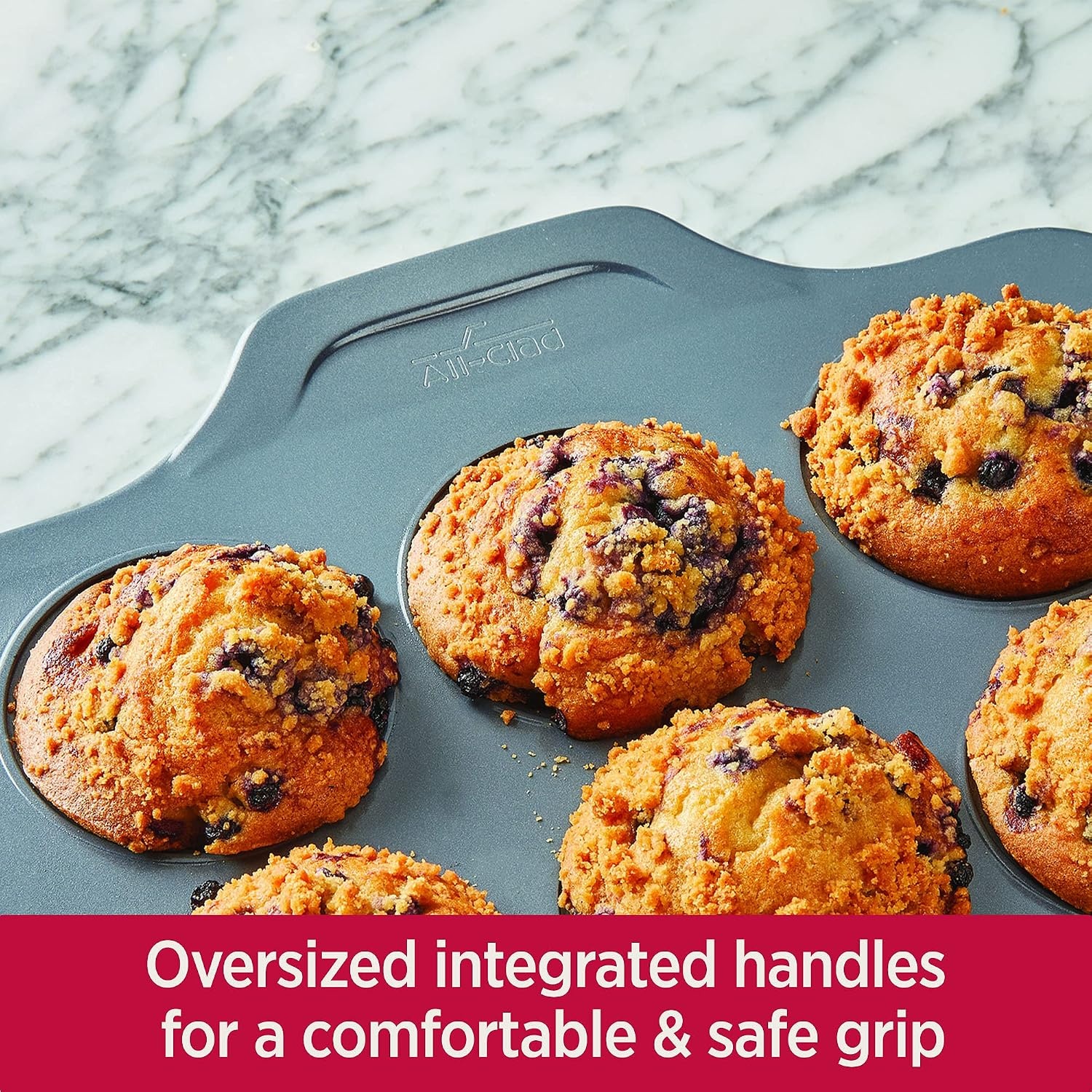 image:imageAllClad ProRelease Nonstick Bakeware Muffin Pan 12 Cup Oven Safe 450F Half Sheet Cookie Sheet Muffin Pan Cooling amp Baking Rack Round Cake Pan Loaf Pan Baking Pan Grey