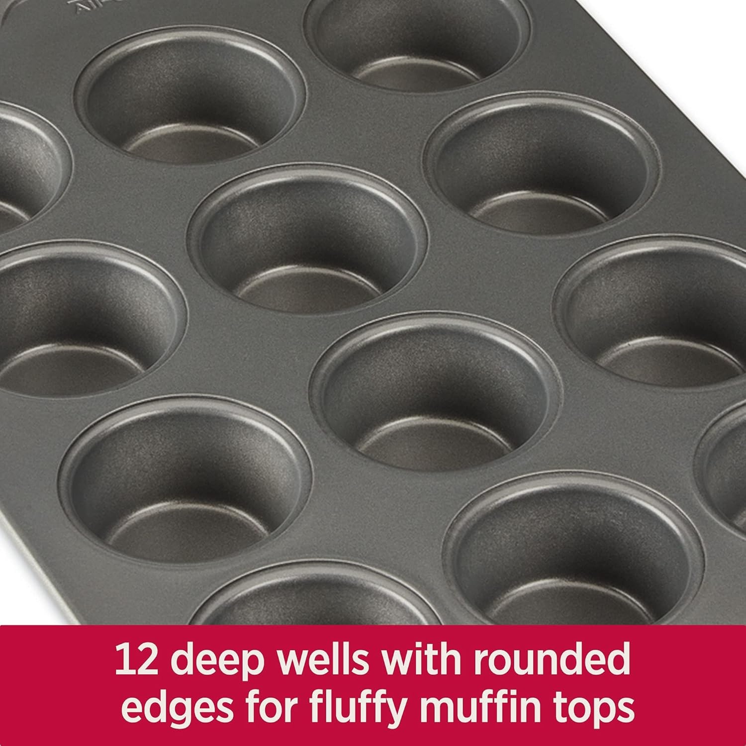 image:imageAllClad ProRelease Nonstick Bakeware Muffin Pan 12 Cup Oven Safe 450F Half Sheet Cookie Sheet Muffin Pan Cooling amp Baking Rack Round Cake Pan Loaf Pan Baking Pan Grey