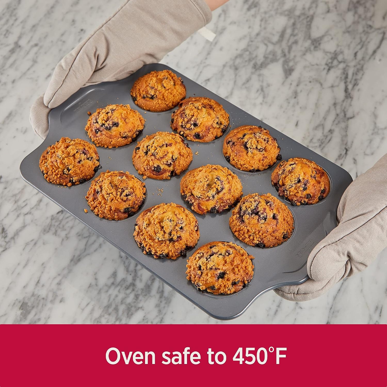 image:imageAllClad ProRelease Nonstick Bakeware Muffin Pan 12 Cup Oven Safe 450F Half Sheet Cookie Sheet Muffin Pan Cooling amp Baking Rack Round Cake Pan Loaf Pan Baking Pan Grey