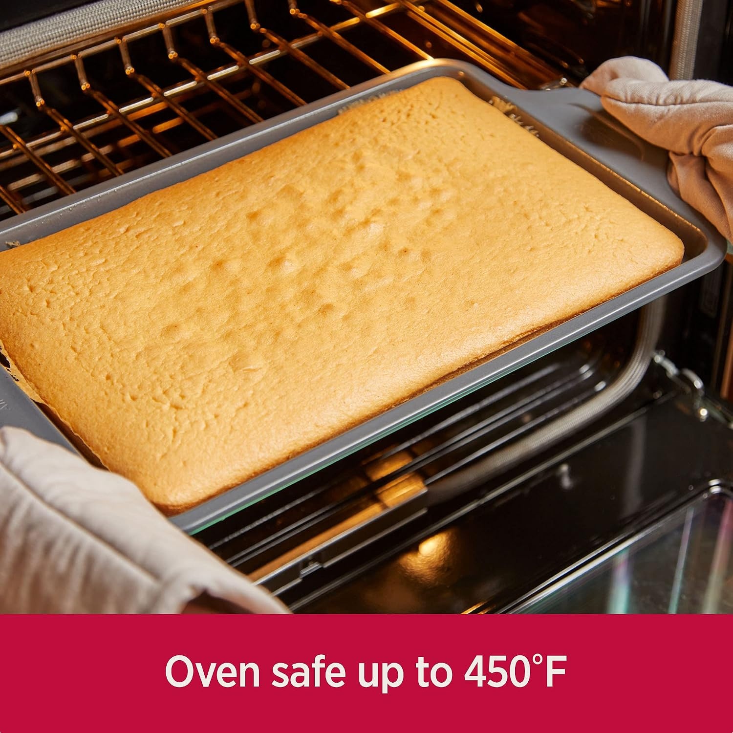 image:imageAllClad ProRelease Nonstick Bakeware Set 3 Piece Oven Safe 450F Half Sheet Cookie Sheet Muffin Pan Cooling amp Baking Rack Round Cake Pan Loaf Pan Baking Pan Grey17 In x 115 In x 1 In